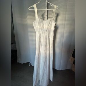 Zara Linen Eegant White Maxi Dress